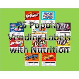 Unbranded/Generic 6 Vinyl Peel & Stick 3.25 x 3.25 Vending Label NUTRITION