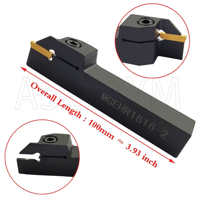 ASZLBYM Lathe Grooving Tool Holder Grooving Cut-Off Tool Holder MGEHR1616-2
