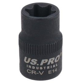 E14 Female Impacted Impact Torx Star E Socket 3/8in Drive Shallow