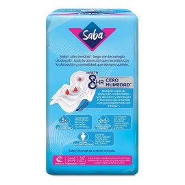 Toalla Femenina Ultra Invisible 26 Piezas Saba
