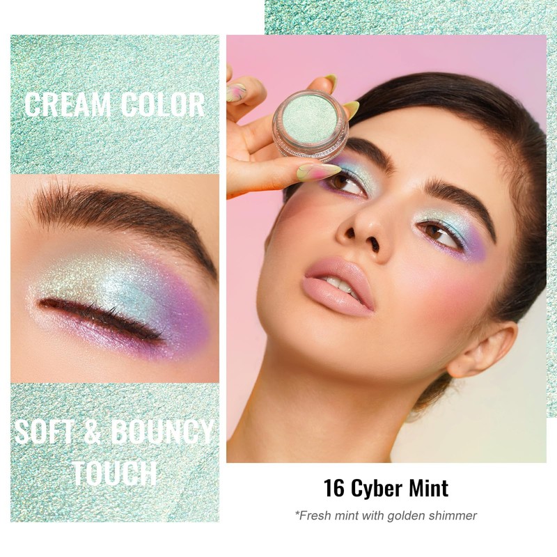 Oulac Green Cream Eyeshadow-Eyeshadow Prime| as Highlighter Large Capacity Highly