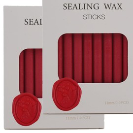 Red Sealing Wax Sticks, ONWINPOR 20 Pieces Glue Gun Wax Seal Sticks Wax Sticks, Easy Melting Wax Seal Sticks for 0.43'' Glue Gun Wax Sealing Sticks (20, Red)