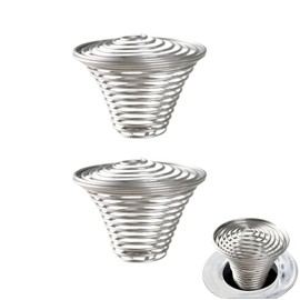 Hair Catcher，Drain Mesh Basket, Bathroom Sink Drain Strainers, for Laundry, Mop Pool, Utility, Slop, RV Sink, Stainless Steel Drain Filter。Fit Hole Size from 1.1" to 1.5"(2Pack)