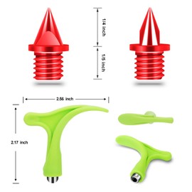 Carbon Steel Track Spikes, 48 Pcs 1/4 Inch Lighter Weight Spikes for Track, 0.45 Grams Replacement Spikes for Track Shoes