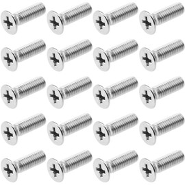 NOTRICKT MS-019 M5x16 Cross Hole Countersunk Machine Screw, Stainless Steel, 20 Pcs