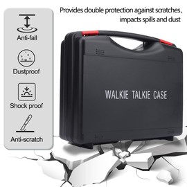 Airiton UV-32 Ham Radio Carrying Case Walkie Talkie Case Holder Handheld Ham Radios Hard Storage Carrying Case Compatible UV-32/DM-32/AR-152 And Radio Accessories(Bag Only)