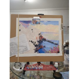 Artist Sketch Board Set - Built in Handle Portable Wooden Clipboard,with Sketch Book,Sketch Paper,Sketching Pencil,Rubber Bands,for Arts Drafting,Making (2 Board, 18 x 24 Inch)