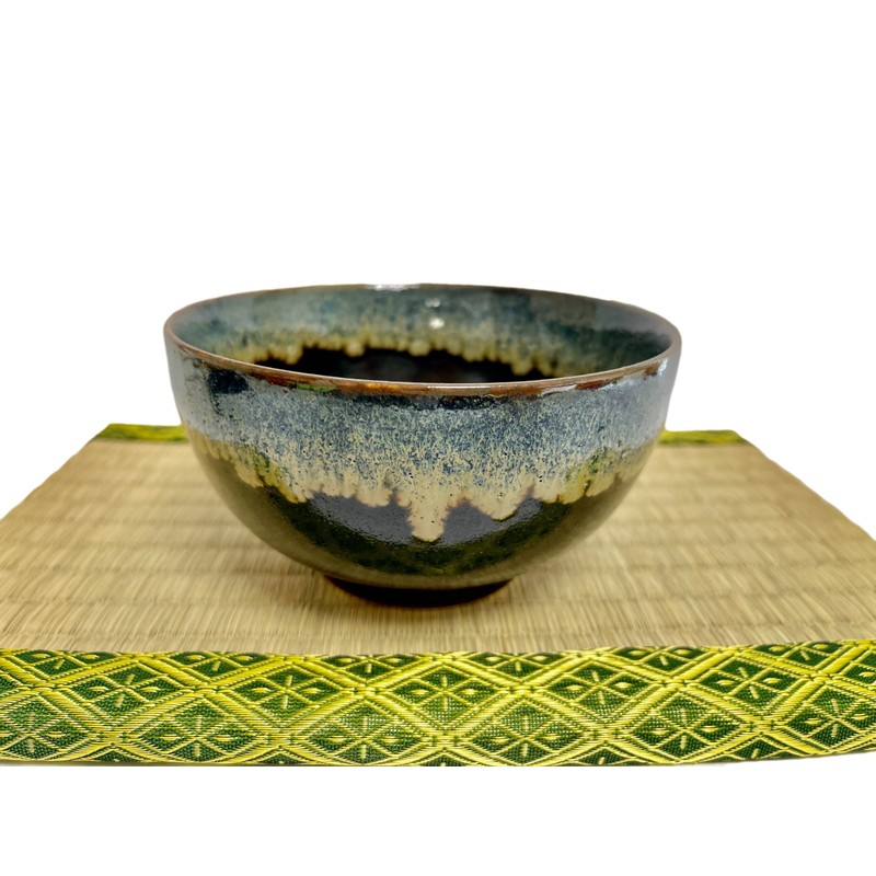 Japanese Ceramic Matcha bowl 5.2 Inches Diameter Tenmoku Mino Ware