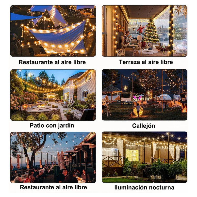 BTOOTB - 30m Guirnalda Luces 40+2 Focos App Y Control