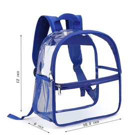 YXQSED Clear Backpack Stadium Approved - Clear Mini Backpack 12x12x6 for Women Stadium Concert Work Sport Pink