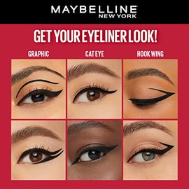 MAYBELLINE Tattoo Liner Dip In de Maybelline New York, el delineador de ojos con pincel, lquido superpreciso, que no se transfiere, ni se corre con...