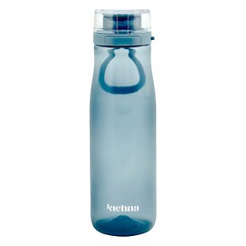 Kichna The Quencher Sports Drinks Water Bottle 700ml | Reusable BPA-free Plastic Water Bottle with Carry Loop & Side Lock | Leak Proof Flip Lid for Gym, Hiking & Yoga | Color Powder Blue