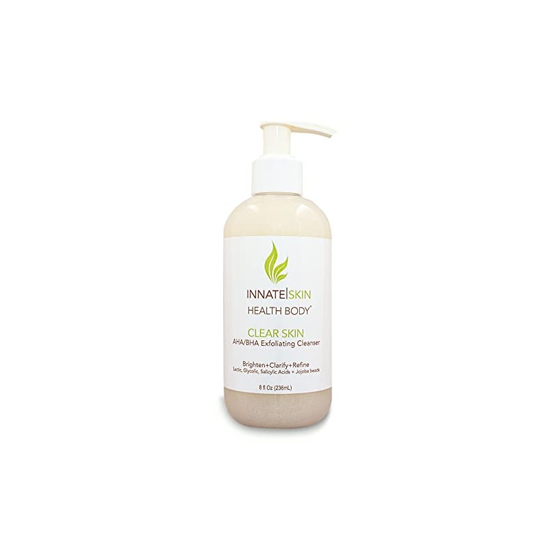 Clear Skin AHA/BHA Exfoliating Cleanser (8 oz) - Gentle Acne