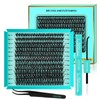 Lash Clusters Kit 240PCS Eyelash Extension Kits D Curl Wispy