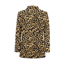 WHUVUMFY Mens Leopard Print Sport Coat Casual Blazer One Button Business Suit Jacket with Pocket Formal Dress Jacket