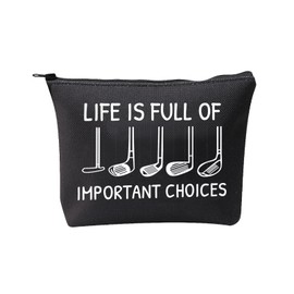 BDPWSS Golf Gifts For Women Golfers Golfing Accessories Golf Player Gift Life Is Full Of Important Choices Golf Makeup Bag (Choice golf blbag)