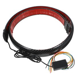 MAGICLULU Modified LED Brake Light Strip for Cars Carbon Fiber Tail Light Retro Design for Enhanced Safety and Style Fit for Various Vehicles