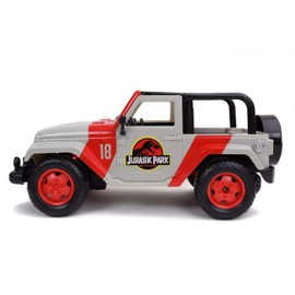 Jada Jurassic World Hollywood Ride Jurassic Park Jeep Wrangler Remote Car Toys Hollywood Rides Jurassic Park Jeep Wrangler - 1:16 Scale Radio Control Vehicle