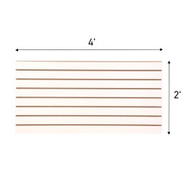 SSWBasics 4ft x 2ft Horizontal White Slatwall Panels Easy Organizer (24"H x 48"L) - Pack of 2 - Streamline Your Space with Effortless Retail Displays, Garage Wall Solutions, and Craft Storage