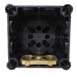 Wiska 308/5 with EC308 - Black Junction Box with Earthing Plate for SWA Glands - Waterproof Outdoor 85mm