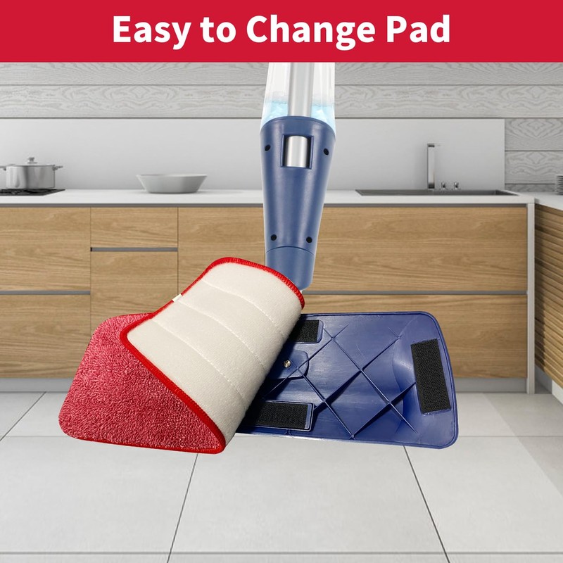 3 Pack Microfiber Reusable Mop Pads for Bona Mop, Wet/Dry
