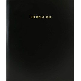 BookFactory Building Cash Log Book/Journal/Logbook - 120 Page, 8.5"x11", Black Hardbound (XLog-120-7CS-A-L-Black(Building Cash Log Book))
