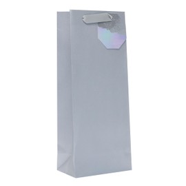 UK Greetings Bottle Bag for Him/Her/Friend - For Birthdays, Valentine's Day & Other Events - Silver Design
