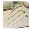 Flower Decorated Hair Pin (4pcs/set), Jadeite Hairpin, Heatless Styling Tool