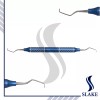 SLAKE 7 PCS Dental Periodontal Gracey Curette Set BLUE TITANIUM