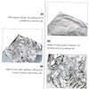 DOITOOL 200Pcs Silver Gilding Foils Imitation Leaves for Art Crafts