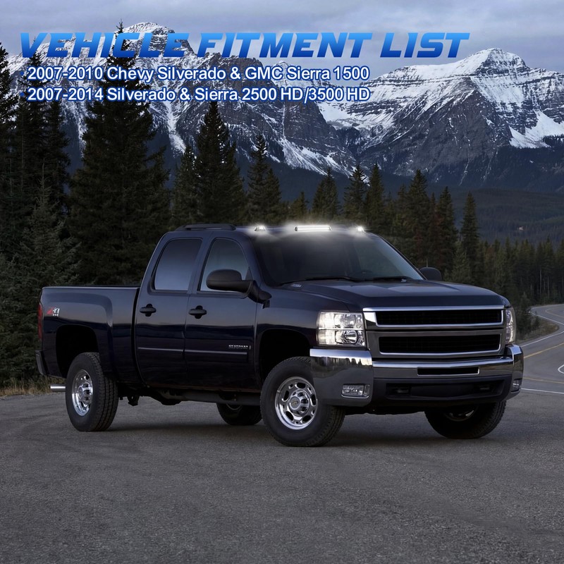 Roof Marker Lights for 2007-2010 Silverado/Sierra 1500 LED Cab Roof