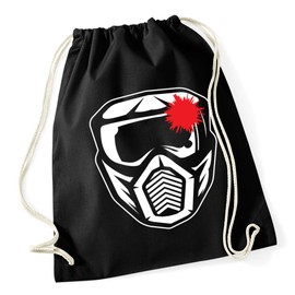 Hippowarehouse Paintball mask Drawstring Cotton School Gym Bag 37cm x 46cm, 12 litres