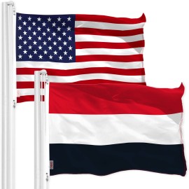UD_G128 Combo Pack: USA American Flag 3x5 Ft 150D Printed Stars & Yemen Flag 3x5 Ft 150D Printed