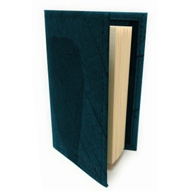 NELUHA Notebook A5 Blank Refillable Teak Leaves Vegan Sustainable Leather Alternative Diary Book Journal Book Cover Travel (Blue)