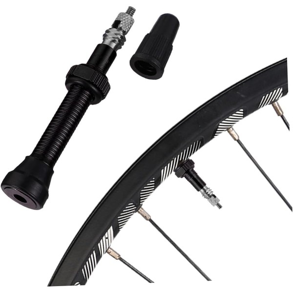 VMINGO Valvula Francesa Tubeless Bicicleta sin Cámara Largo Aluminio Universal