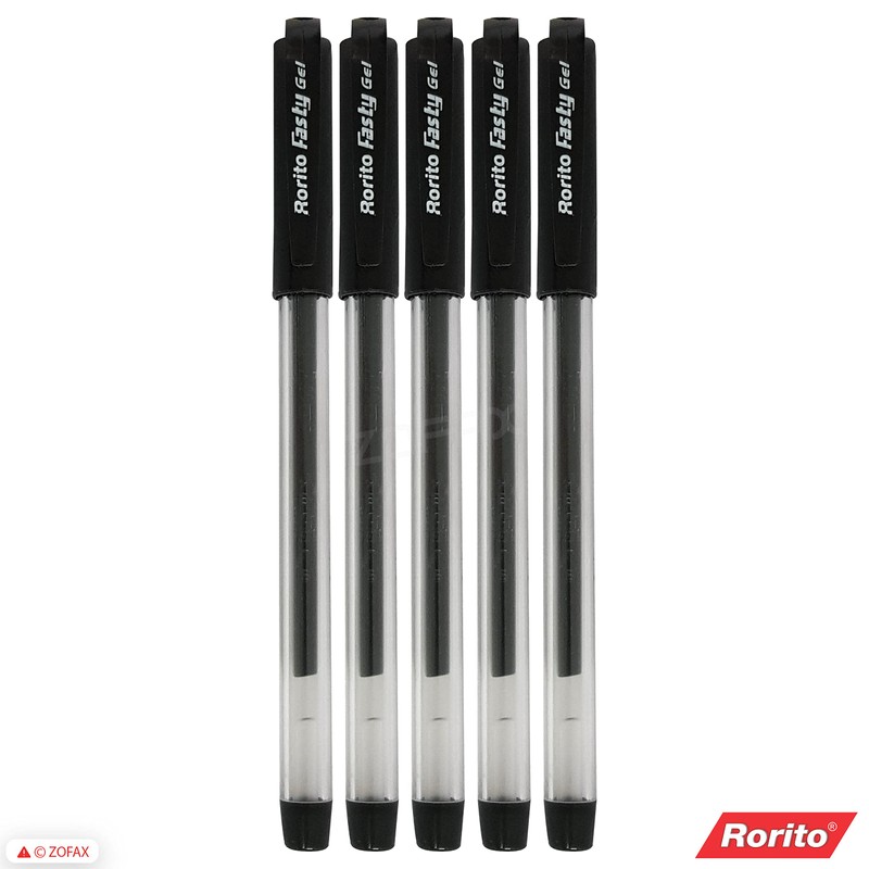 rorito 5 x 0.6mm Tip Fasty BLACK Fine Smooth Writing