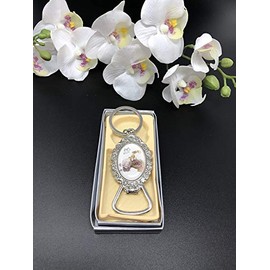 Baptism Design Keychain Bottle Opener Party Favors for Baby Boys and Girls/Bautizo Recuerdos/Gift for Guest/Christening Favors - 12PCS