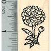 Marigold Flower Rubber Stamp, Summer Floral Series