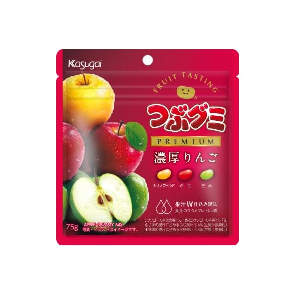 Kasugai Seika Premium Thick Apples, 2.6 oz (75 g) x 10 Packs