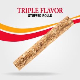 Good 'n' Fun Triple Flavor Stuffed Rolls with Peanut Butter Flavor, 8 Ounce, Treat Your Dog to Long-Lasting Rawhide Chews