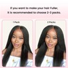Boyusijf Hair Extensions Kinky Straight Clip ins Hair Extensions 100%