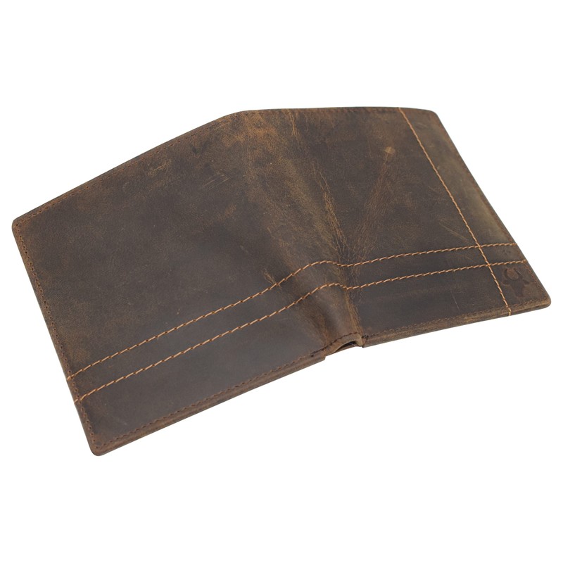 RFID Blocking Men's Slim Bifold Hipster Credit Card Vintage Leather