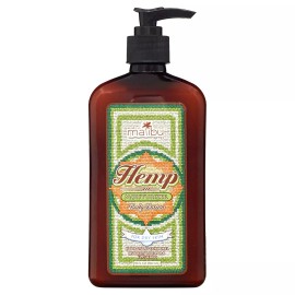 Malibu Tan Body Lotion for Dry Skin Hemp Moisturizer, 18 fl oz