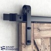 SMARTSTANDARD 5.5FT Sliding Barn Door Hardware Whole Kit (Include 5.5ft