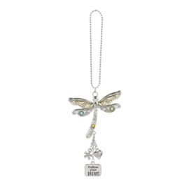 Ganz Dragonfly Car Charm, Zinc and Iron, 2 Inches Width, 2 Inches Height, Silver and Gold