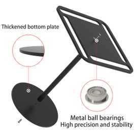 LoengMax 360° Rotating Acrylic Sunglasses & Eyeglasses Display Rack - Black Tabletop Organizer for Eyewear