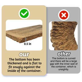 kathson 2PCS Thicker Cork Tile Background Bark 11.6”Lx7.7”Wx0.5”H Reptile Tank Backgroun Terrarium Background Natural Reptile Climbing Mat for Spider Gecko Lizard Chameleon Bearded Dragon Turtle Snake