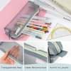 Deepton Pencil Case, Mesh grey, pencil case