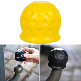 Towing Hitch Cover, Universal for Ball Couplings up to 50 mm Diameter, Made of Rubber, Golf Ball Shape, Weather Resistant and Car Washable, Towing Hitch Protective Cap, Ball Protection Cap