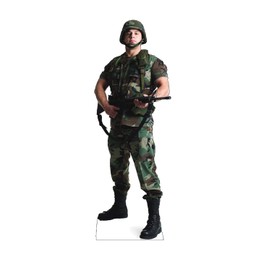 Cardboard People Army Soldier Life Size Cardboard Cutout Standup